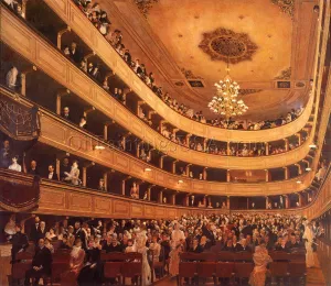 The Old Burgtheater by Gustav Klimt - Oil Painting Reproduction