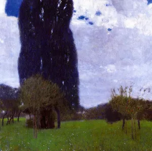 The Tall Poplar Trees II Oil painting by Gustav Klimt
