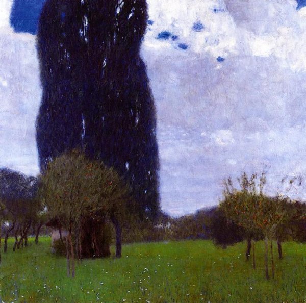 The Tall Poplar Trees II by Gustav Klimt - Hand-Painted Oil Painting Reproduction
