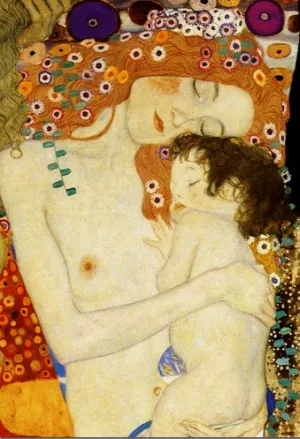 The Three Ages of a Woman Detail by Gustav Klimt - Oil Painting Reproduction