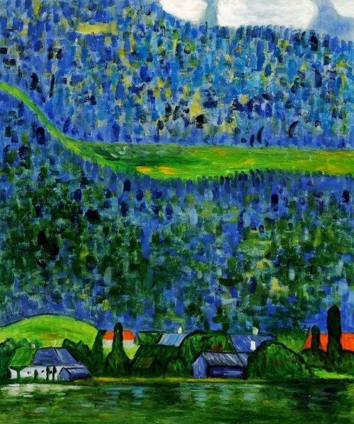 Main Product Photo of Unterach on Lake Atter,1915 Painting by Gustav Klimt