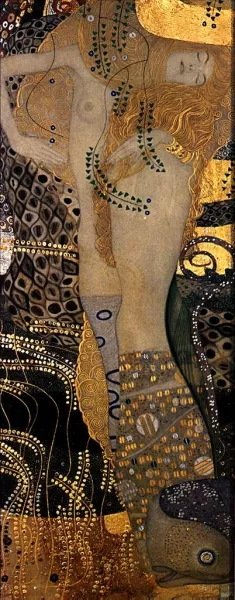 Wasserschlangen I by Gustav Klimt Oil Painting