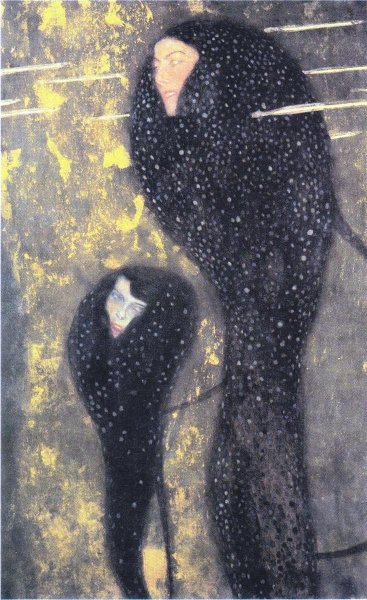 Water Nymphs by Gustav Klimt - Hand-Painted Oil Painting Reproduction