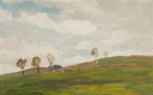 Landscape fin the vicinity of Kamenicky by Gustav Macoun Oil Painting