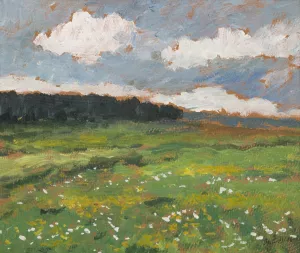 Study of a Landscape by Gustav Macoun Oil Painting