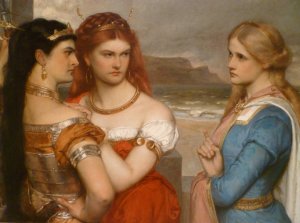 Three Daughters of King Lear by Gustav Pope Oil Painting