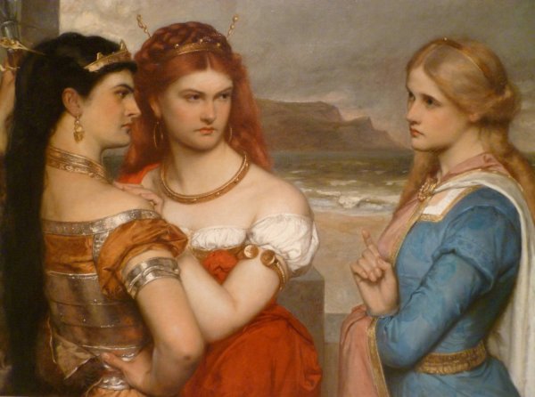Three Daughters of King Lear  by Gustav Pope - Hand-Painted Oil Painting Reproduction