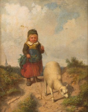 A walk with the best friend by Gustav Sus Oil Painting