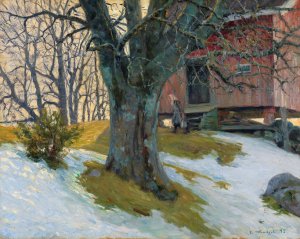 In April by Gustav Wentzel Oil Painting
