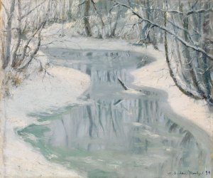 Thaw by Gustav Wentzel Oil Painting
