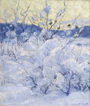 Winter Evening by Gustav Wentzel Oil Painting