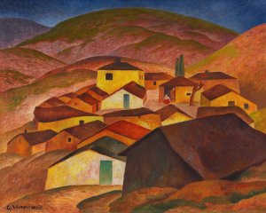 Gebirgsdorf in Mazedonien by Gustav Wunderwald Oil Painting