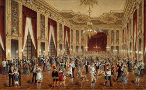 Das SchOndorf-Colosseum Maskenball in Schwender's Colosseum by Gustav Zafaurek Oil Painting