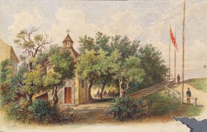 Die Brigitta-Kapelle in Wien-Brigittenau by Gustav Zafaurek Oil Painting