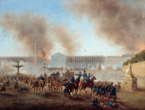 episode de la Commune, place de la Concorde  by Gustave Boulanger - Hand-Painted Oil Painting Reproduction