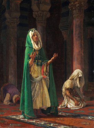 In the mosque by Gustave Boulanger Oil Painting