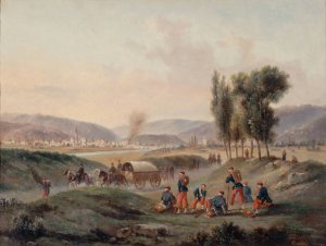 Sarrebruck apres la bataille, le 5 aout 1870 by Gustave Boulanger Oil Painting
