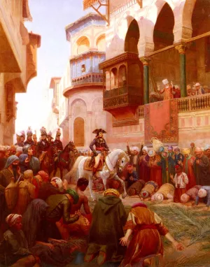 Napoleon's Entry Into Cairo by Gustave Bourgain - Oil Painting Reproduction