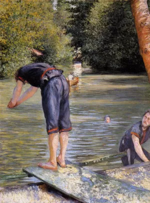 Bathers by Gustave Caillebotte - Oil Painting Reproduction