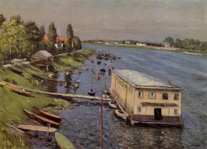 Boathouse in Argenteuil Oil painting by Gustave Caillebotte