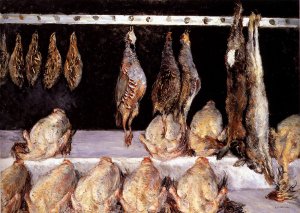 Display Of Chickens And Game Birds by Gustave Caillebotte Oil Painting