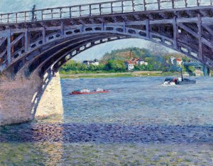 Le Pont D'argenteuil Et La Seine by Gustave Caillebotte Oil Painting
