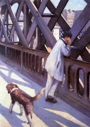 Le Pont De L'Europe (detail) Oil painting by Gustave Caillebotte