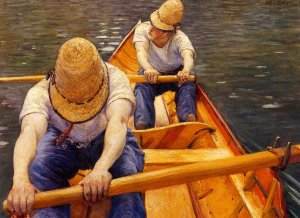 Oarsmen by Gustave Caillebotte Oil Painting