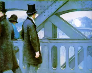 On the Europe Bridge by Gustave Caillebotte - Oil Painting Reproduction