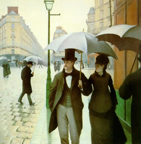 Paris Street by Gustave Caillebotte - Oil Painting Reproduction