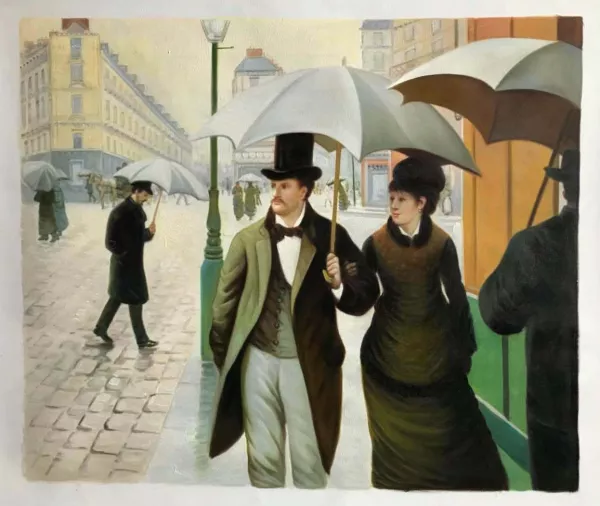 Paris Street by Gustave Caillebotte - Oil Painting Reproduction