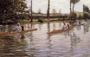 Perissoires sur l'Yerres by Gustave Caillebotte - Oil Painting Reproduction
