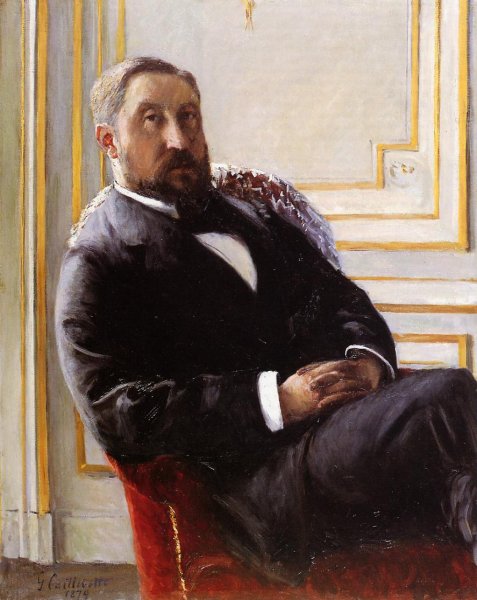 Main Product Photo of Portrait of Jules Richemont Painting by Gustave Caillebotte