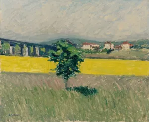 Prairie Au Pont D'argenteuil Oil painting by Gustave Caillebotte