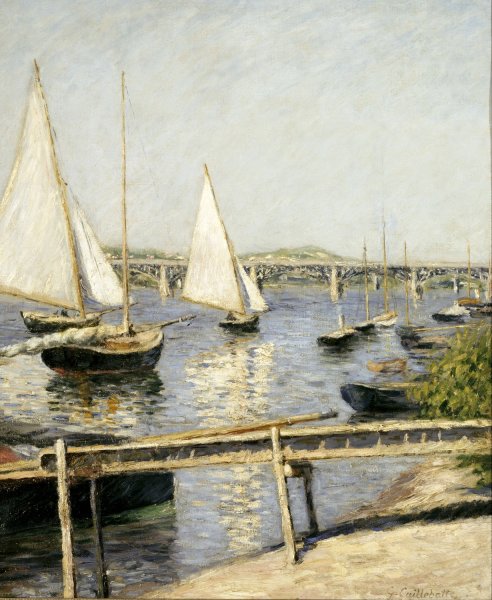 Main Product Photo of Sailing Boats at Argenteuil  Painting by Gustave Caillebotte