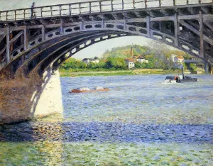 The Argenteuil Bridge and the Seine Oil painting by Gustave Caillebotte