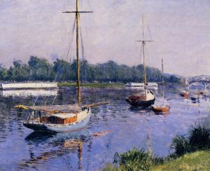 The Basin at Argenteuil by Gustave Caillebotte Oil Painting