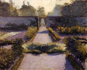 The Kitchen Garden, Yerres by Gustave Caillebotte Oil Painting