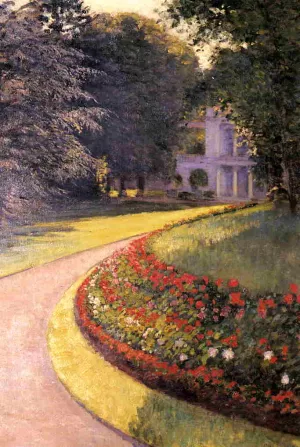 The Park at Yerres Oil painting by Gustave Caillebotte