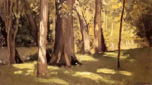 The Yerres, Effect of Light by Gustave Caillebotte - Oil Painting Reproduction