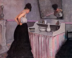 Woman at a Dressing Table painting by Gustave Caillebotte