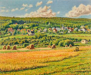 Le village de Georgenborn Oil painting by Gustave Cariot