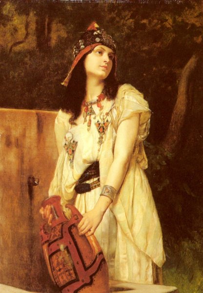 Main Product Photo of A Woman with an Urn Painting by Gustave Clarence Rodolphe Boulanger