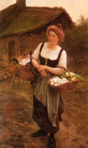 La Fille De Ferme by Gustave Clarence Rodolphe Boulanger Oil Painting