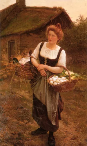 La Fille De Ferme by Gustave Clarence Rodolphe Boulanger Oil Painting