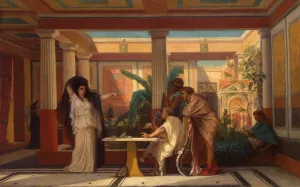 Theatrical Rehearsal in the House of an Ancient Rome Poet by Gustave Clarence Rodolphe Boulanger - Oil Painting Reproduction