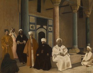 Outside the privy chamber, Topkapi palace, Istanbul by Gustave Cluseret Oil Painting