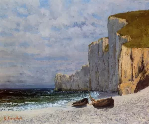 A Bay with Cliffs Oil painting by Gustave Courbet