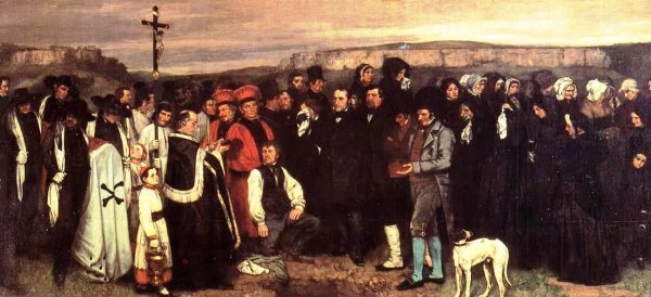 A Burial at Ornans by Gustave Courbet - Hand-Painted Oil Painting Reproduction