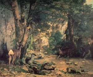 A Thicket of Deer at the Stream of Plaisir-Fountaine